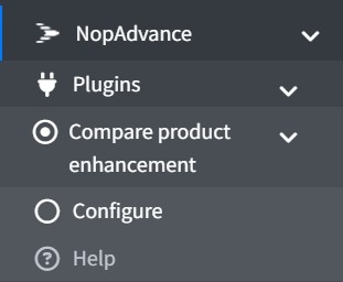 compare product enhancement navigation menu